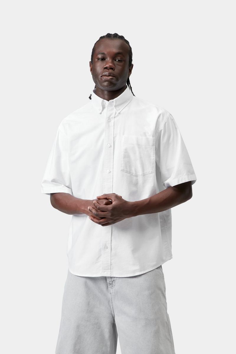 Carhartt S/S Braxton Shirt - Weiß / Weiß