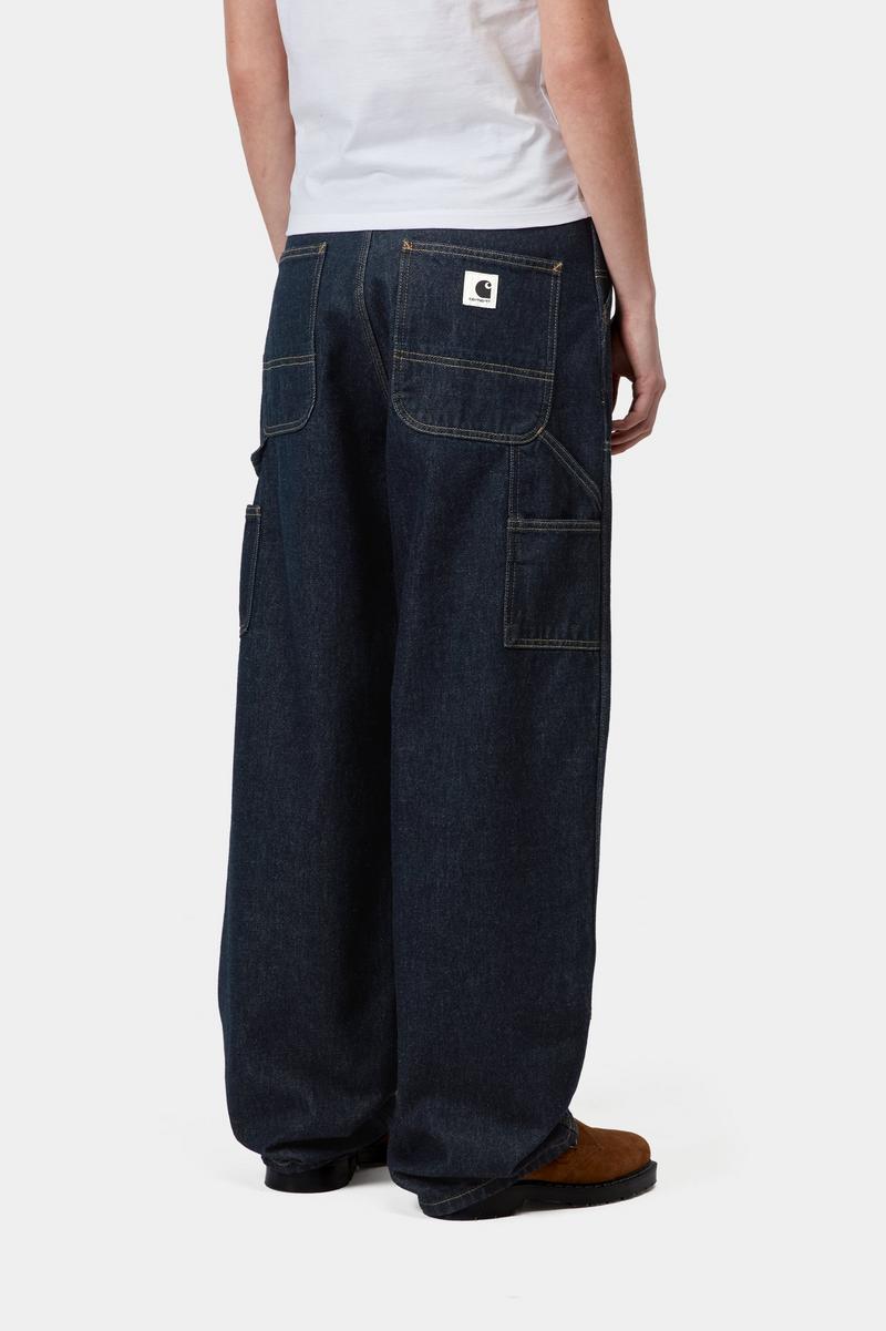Carhartt Brandon Double Knee Pant - Blau, gespült