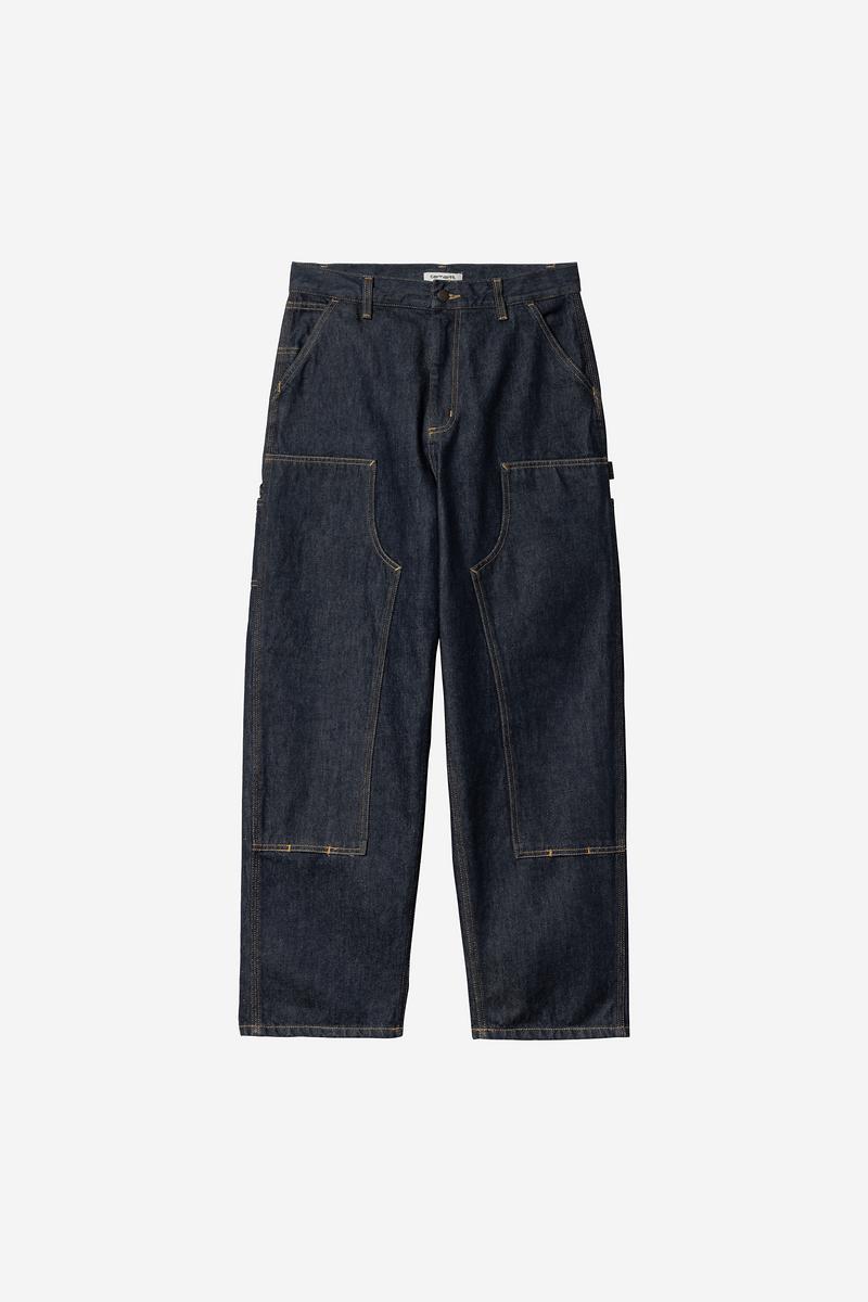 Carhartt Brandon Double Knee Pant - Blau, gespült