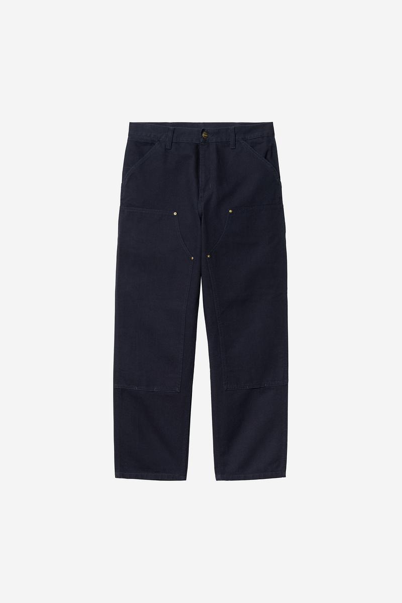 Carhartt Double Knee Pant - Dunkles Marineblau, gespült