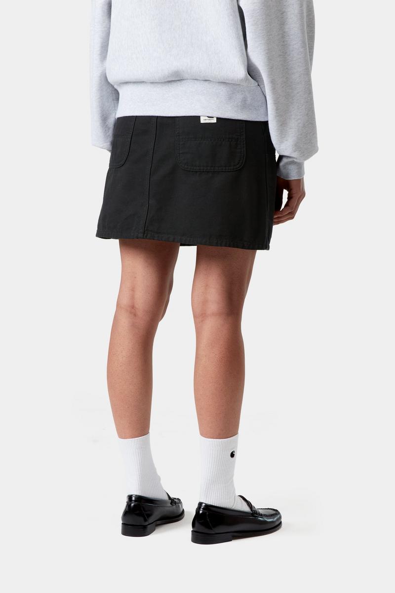 Carhartt Maeve Double Knee Skirt - Schwarz, Stonewashed