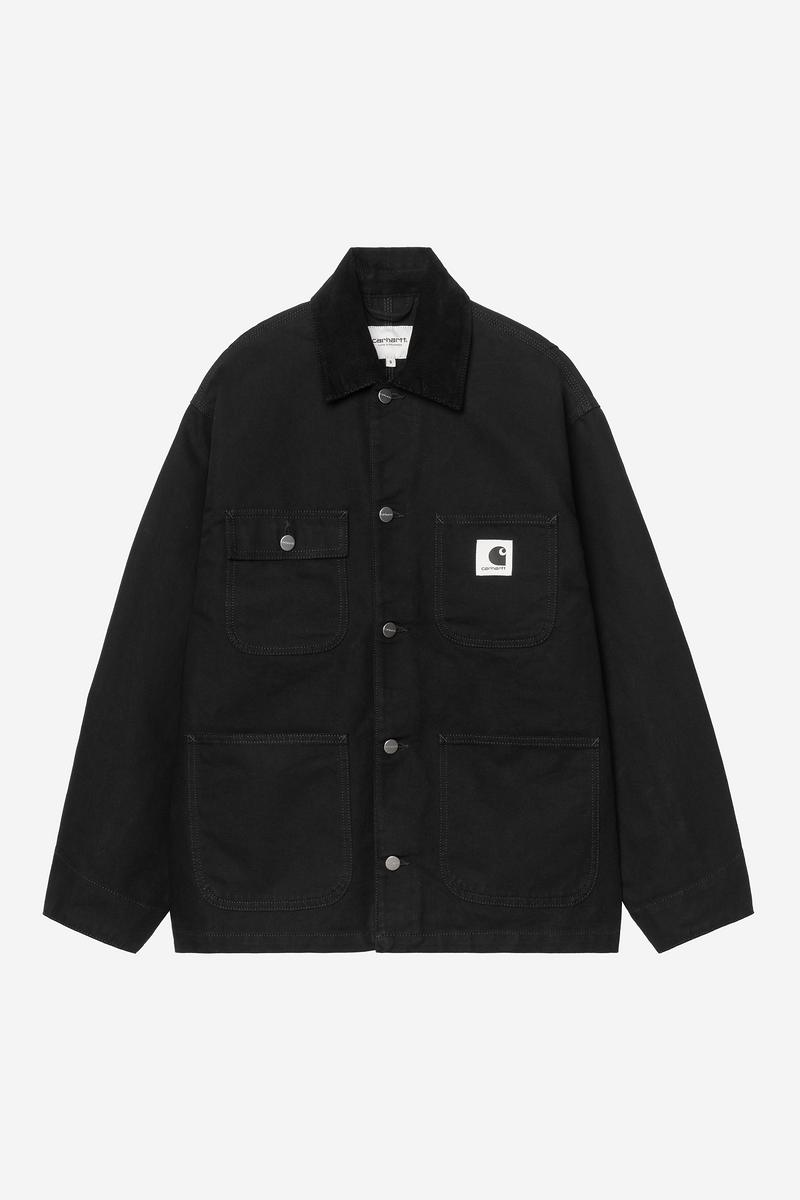 Carhartt OG Michigan Coat (Summer) - Schwarz / Schwarz, gespült