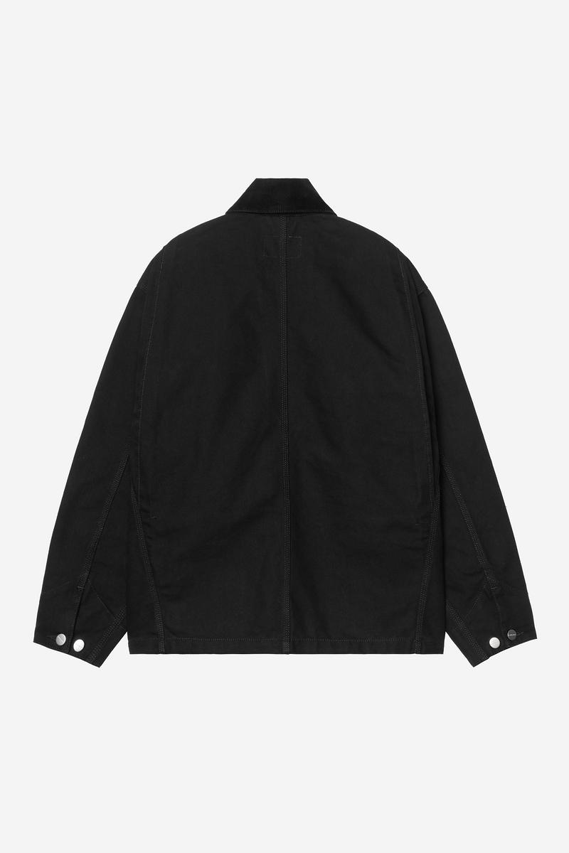 Carhartt OG Michigan Coat (Summer) - Schwarz / Schwarz, gespült
