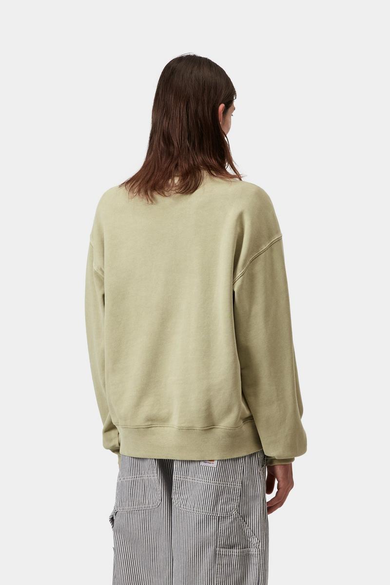 Carhartt Nelson Sweatshirt - Sanftes Grün, stückgefärbt