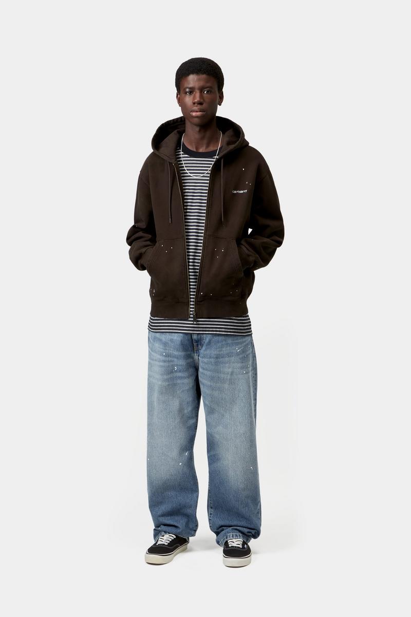 Carhartt Landon Pant - Blau, Zerstörerische Waschung, Spritzer