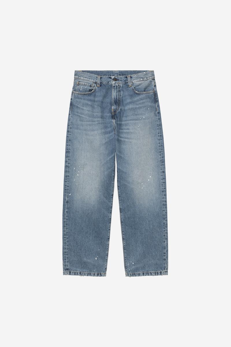 Carhartt Landon Pant - Blau, Zerstörerische Waschung, Spritzer