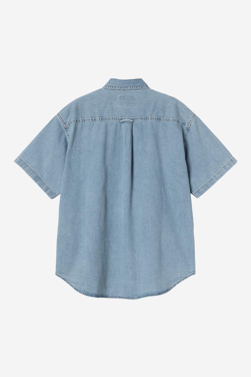 Carhartt S/S Lucas Shirt - Blau, gebleicht