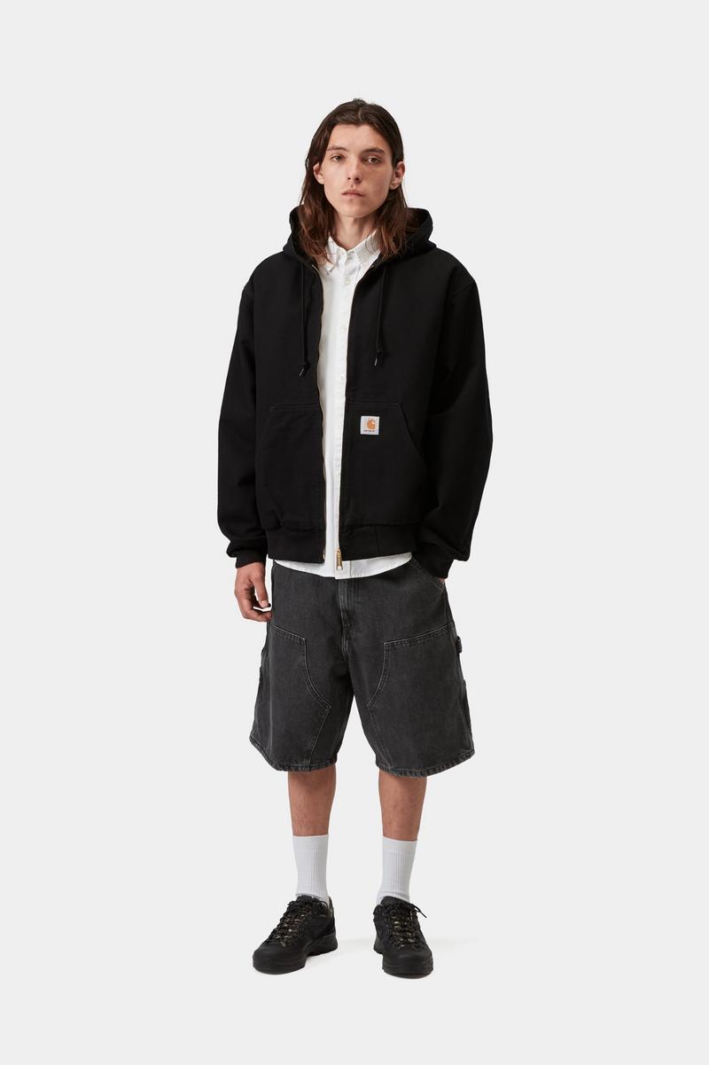 Carhartt Double Knee Short - Schwarz, Stonewashed