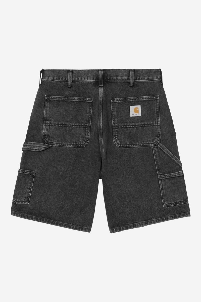 Carhartt Double Knee Short - Schwarz, Stonewashed
