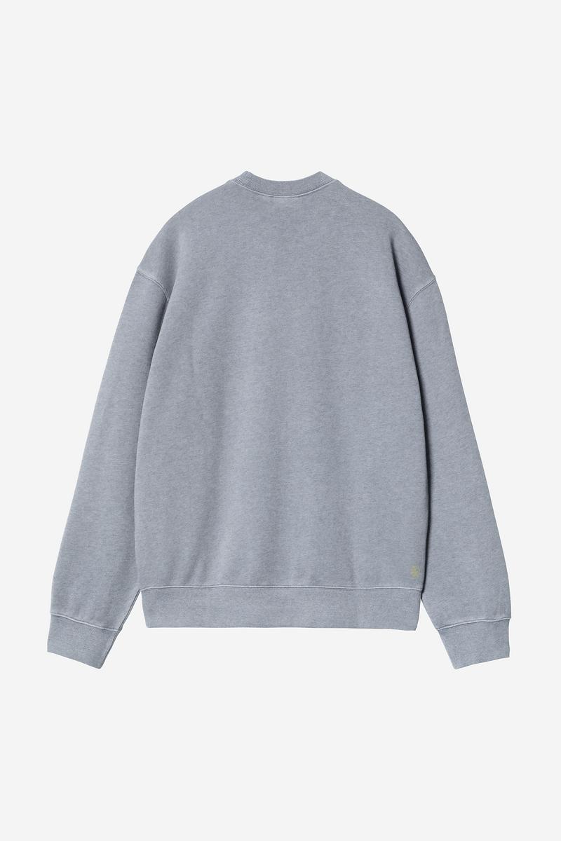 Carhartt Caspian Sweatshirt - Shady Blue Heather, stückgefärbt