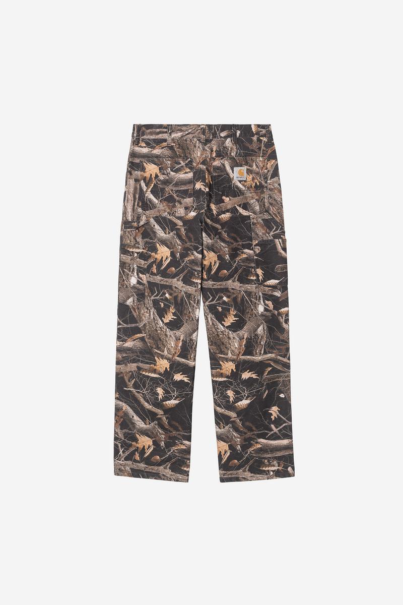 Carhartt Double Knee Pant - Camo Feather Tree, Schwarz, Heavy Stone Wash