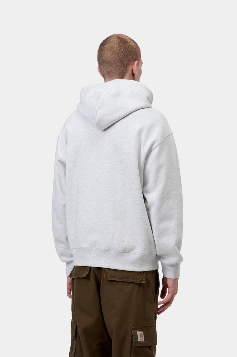 Carhartt Hooded Bumper Sticker Sweatshirt - Ash Heather