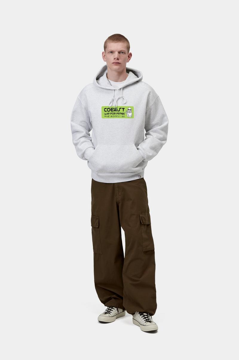 Carhartt Hooded Bumper Sticker Sweatshirt - Ash Heather