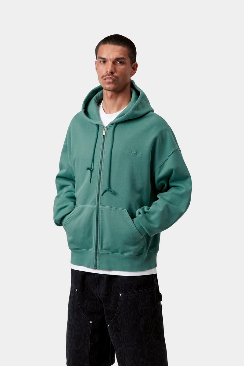 Carhartt Hooded Benton Sweat Jacket - Lily, Stückgefärbt