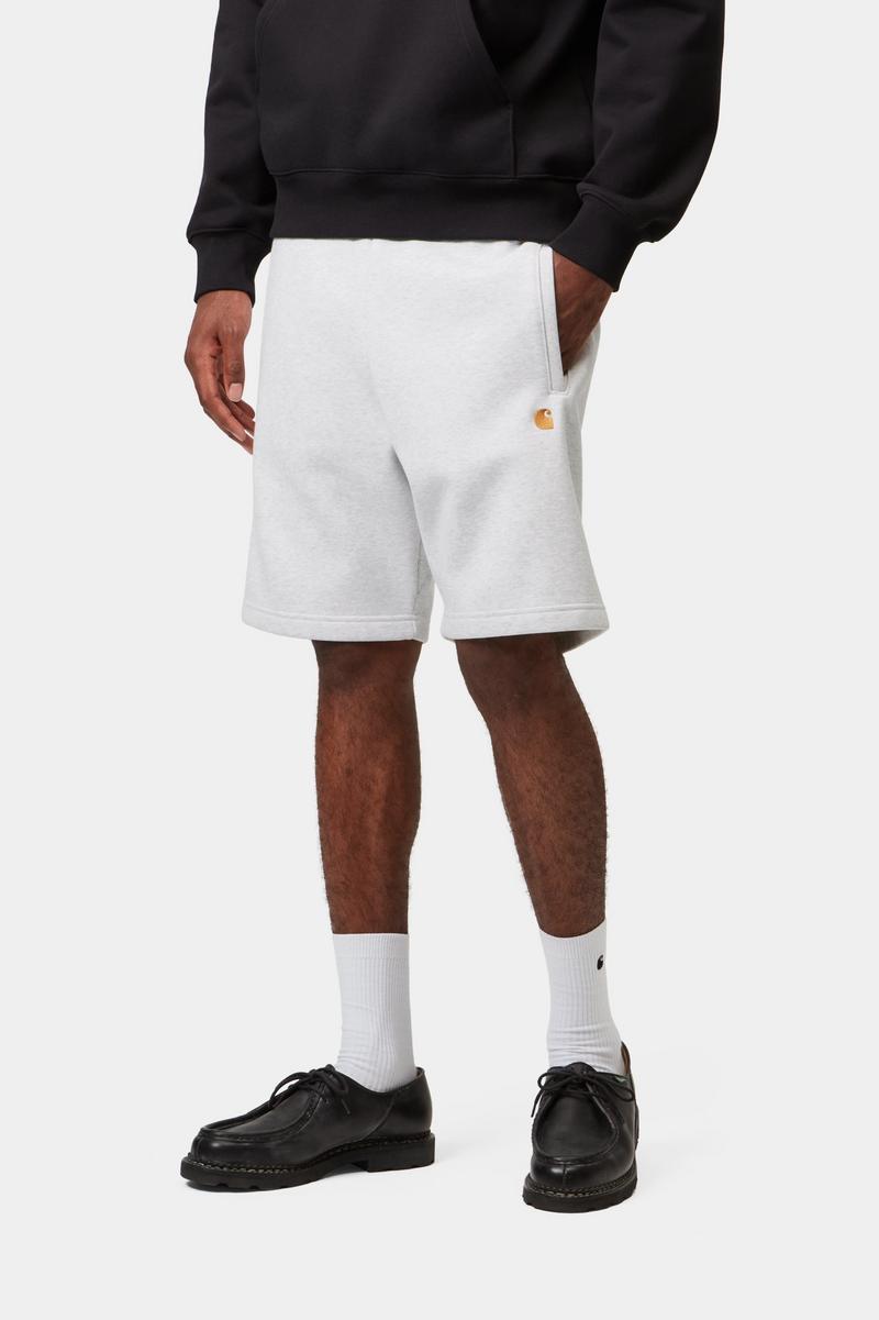 Carhartt Chase Sweat Short - Aschenheide / Gold