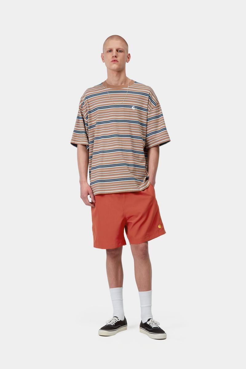 Carhartt Chase Swim Trunks - Oxidrot / Gold
