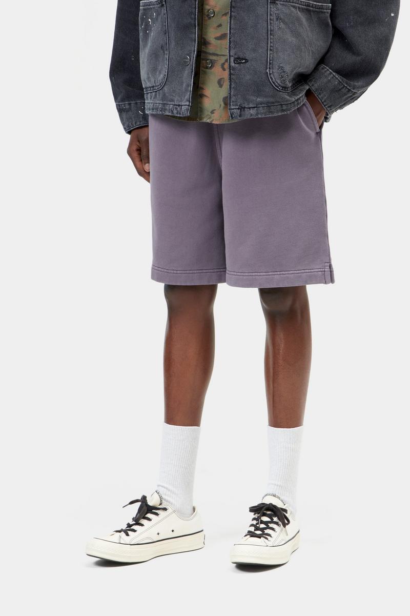 Carhartt Hoggard Sweat Short - Shady Purple, stückgefärbt