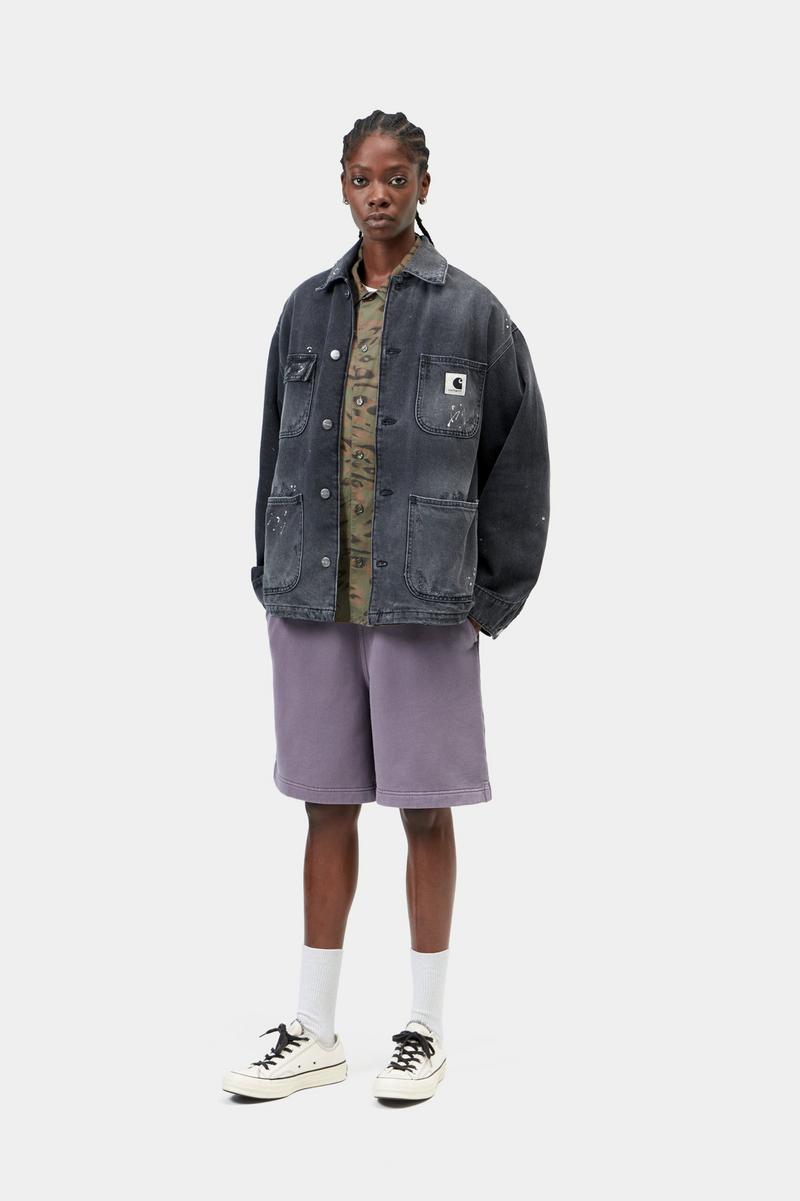 Carhartt Hoggard Sweat Short - Shady Purple, stückgefärbt