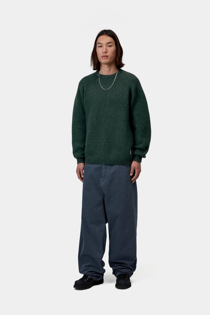 Carhartt Anglistic Sweater - Gesprenkelter dunkler Skarabäus