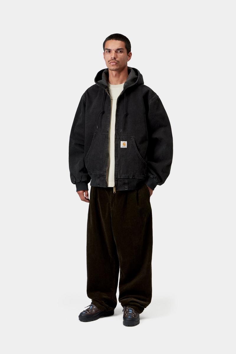 Carhartt OG Active Jacket - Schwarz, Stonewashed