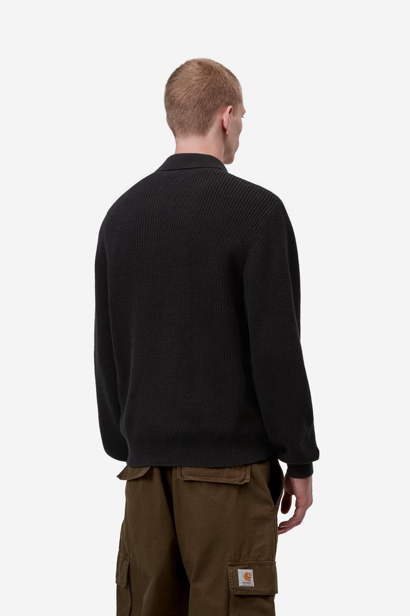 Carhartt L/S Miles Polo - Schwarz