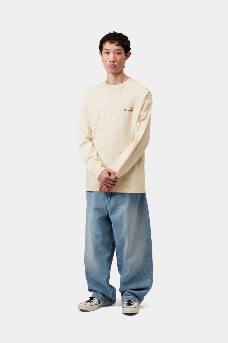 Carhartt L/S American Script T-Shirt - Natürlich