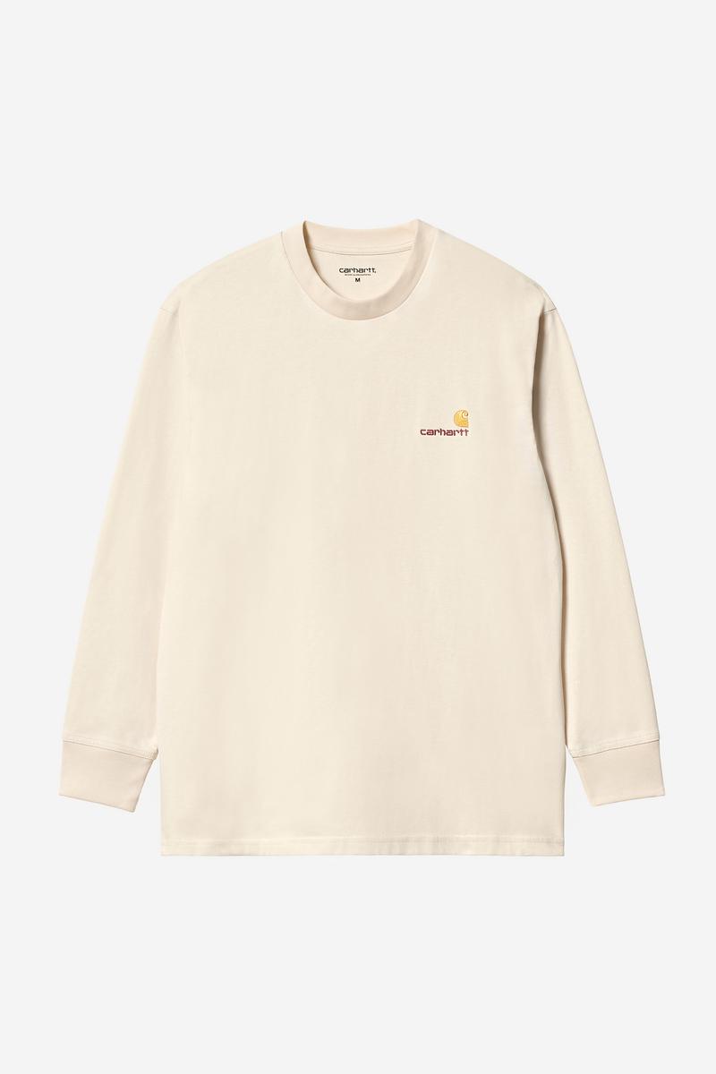 Carhartt L/S American Script T-Shirt - Natürlich