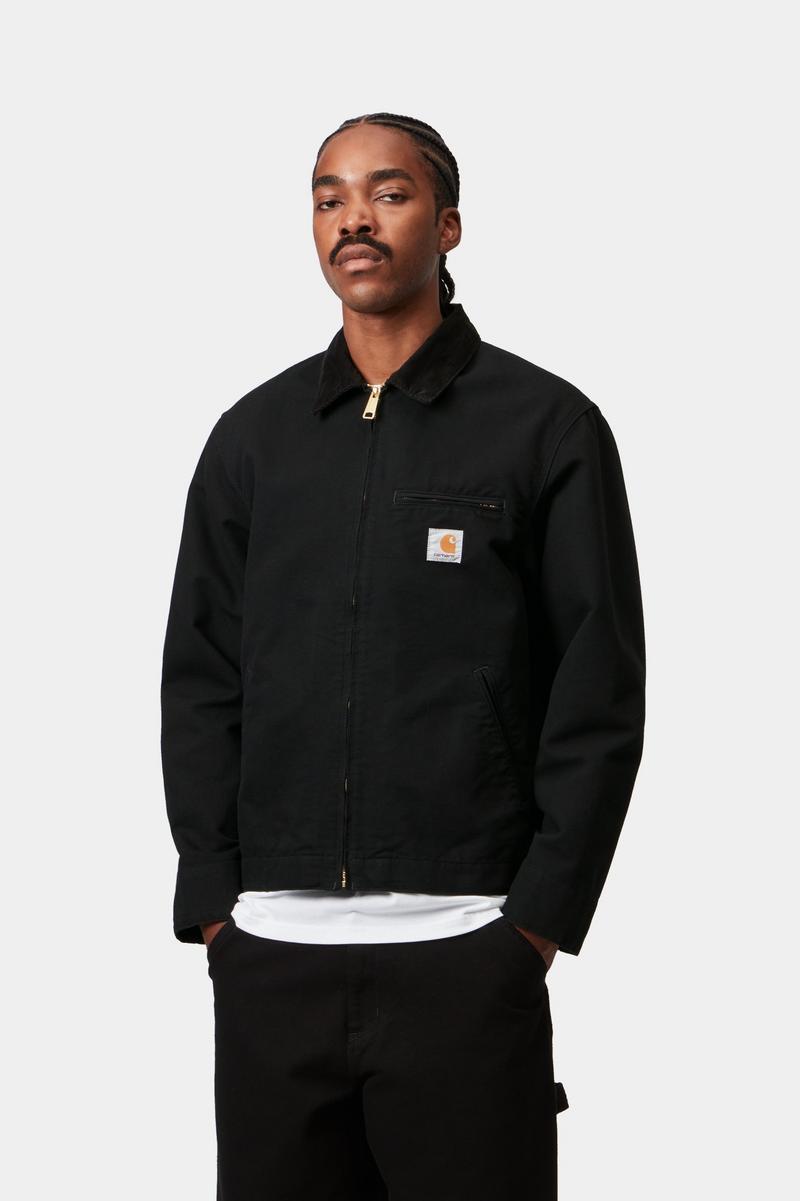 Carhartt Detroit Jacket (Summer) - Schwarz / Schwarz, gespült