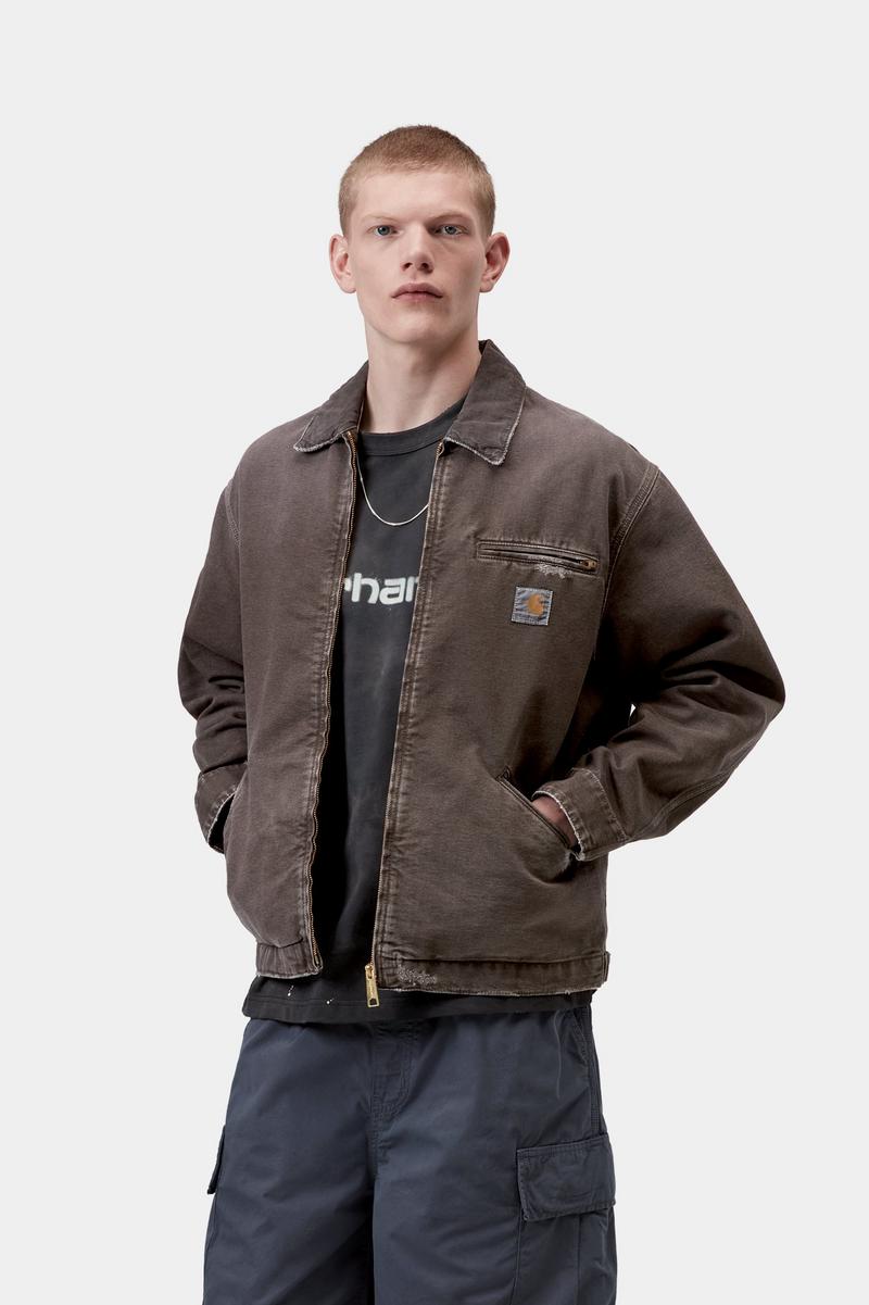 Carhartt OG Detroit Jacket - Tabak / Tabak, Wäsche zerstören