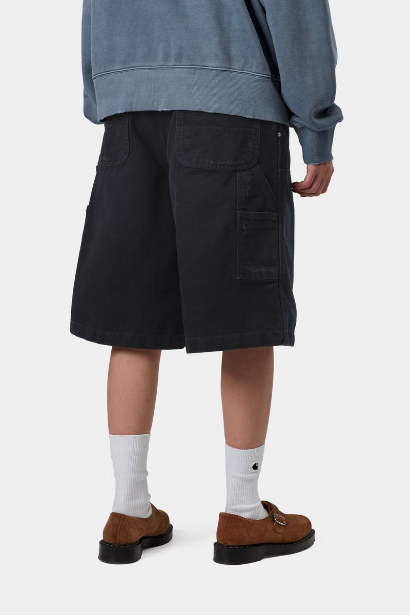 Carhartt Nixon Double Knee Short - Schwarz, Grind-Waschung