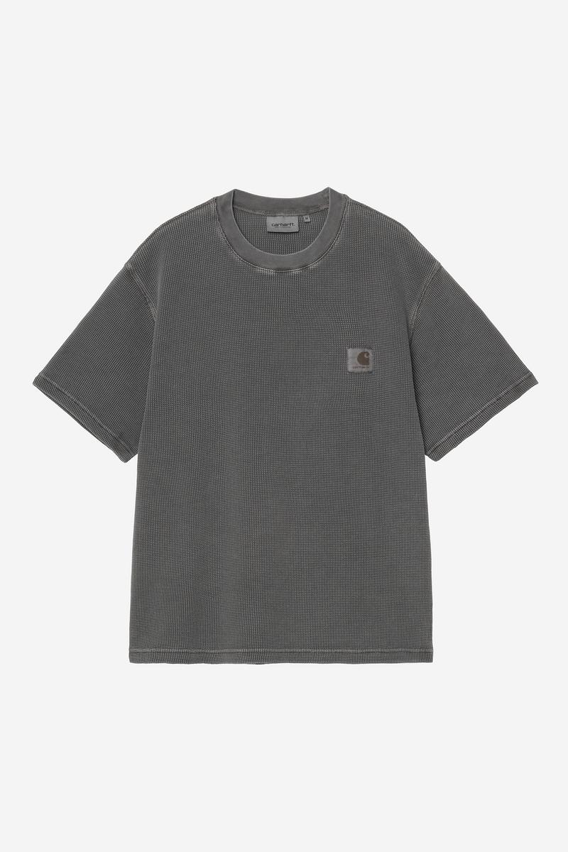 Carhartt S/S Nelson Waffle T-Shirt - Schwarz, stückgefärbt