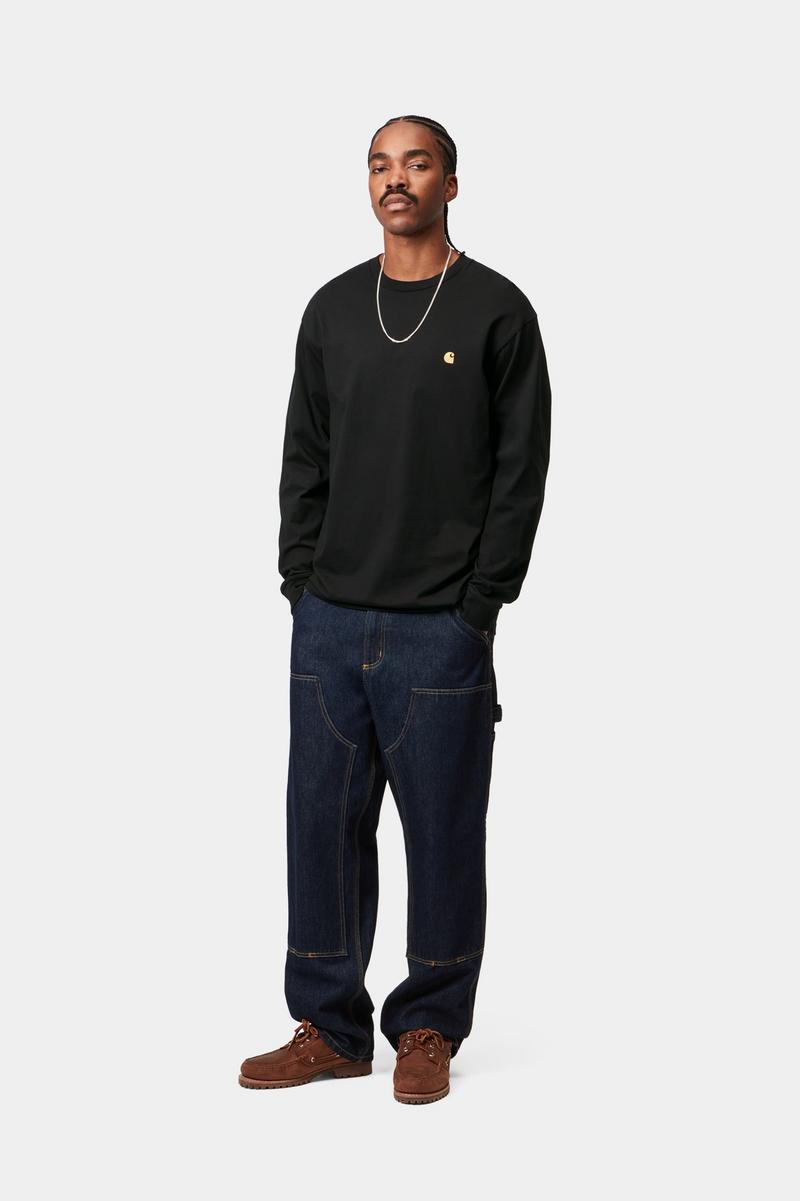 Carhartt L/S Chase T-Shirt - Schwarz / Gold