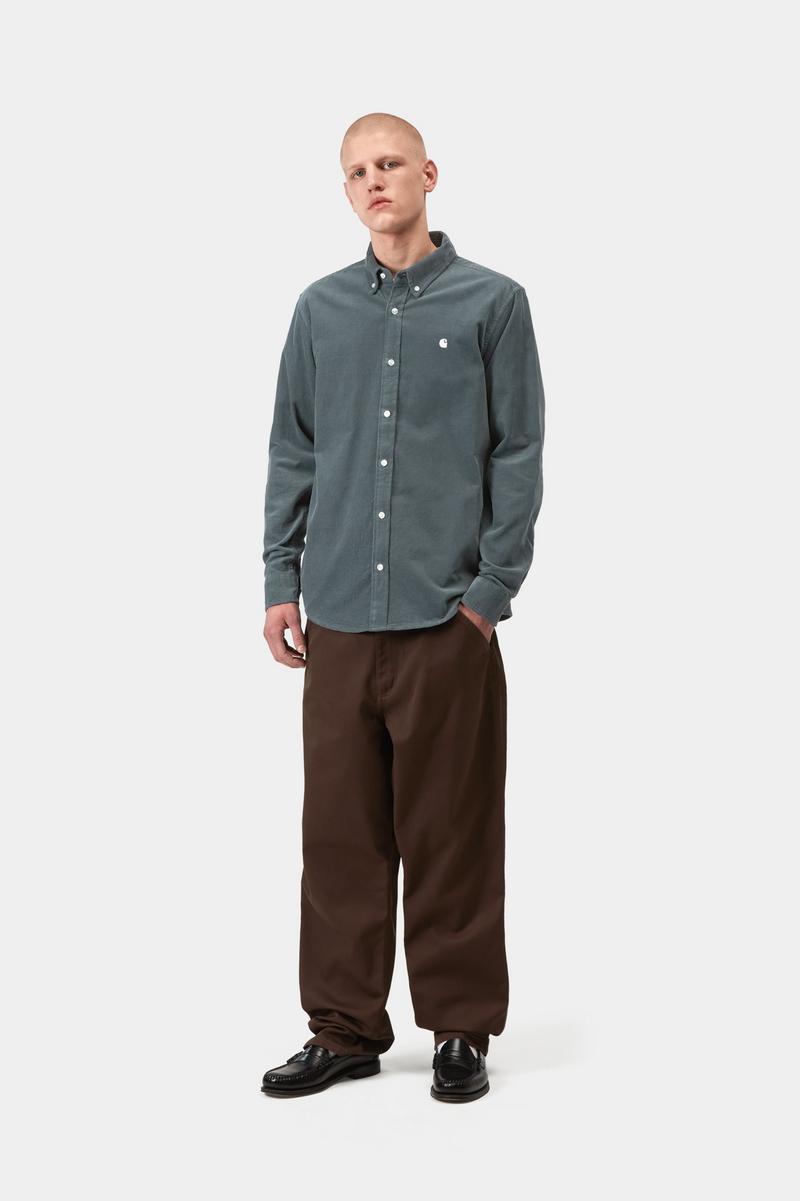 Carhartt L/S Madison Fine Cord Shirt - Gemütliches Blau / Wachs