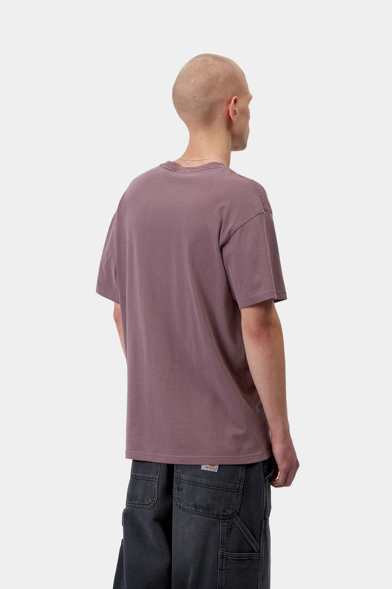Carhartt S/S Coat Of Arms T-Shirt - Gemütliches Lila, stückgefärbt
