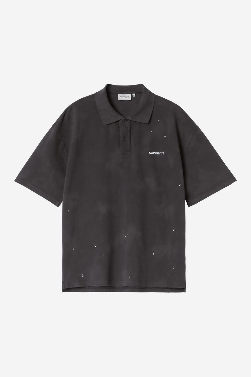 Carhartt S/S Painter Polo - Schwarz, Destroy Wash, Splatter