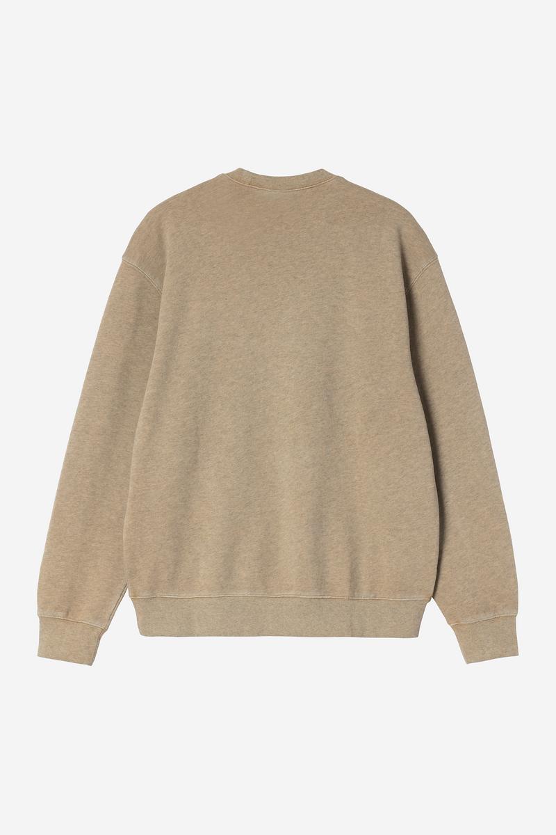 Carhartt Caspian Sweatshirt - Dusty H Brown Heather, stückgefärbt