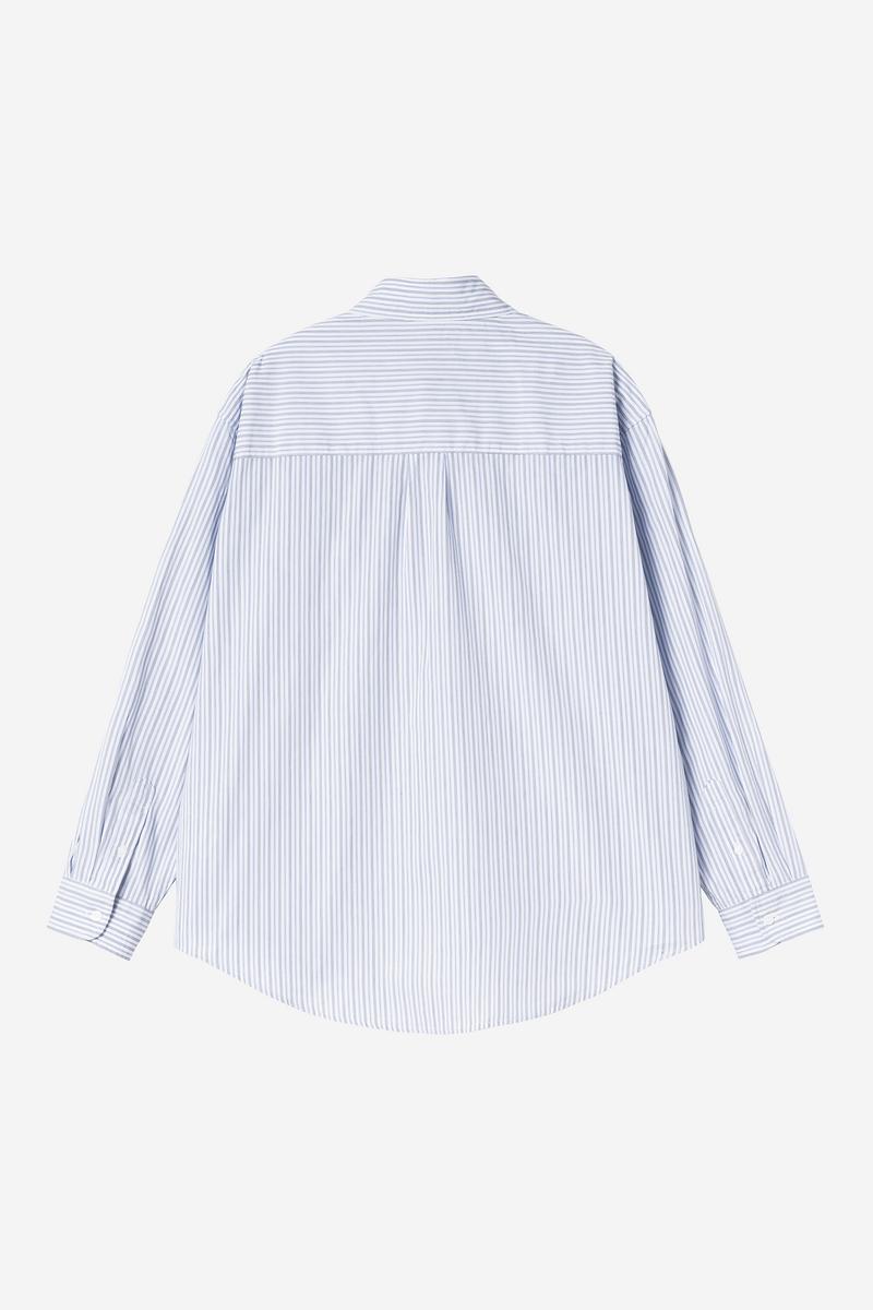 Carhartt L/S Keene Shirt - Keene Stripe, Weiß