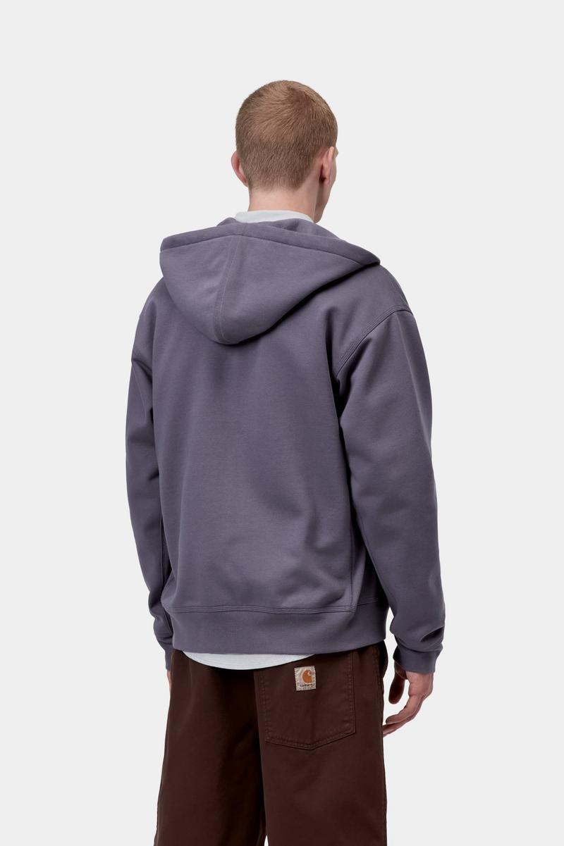 Carhartt Hooded American Script Jacket - Schattiges Lila
