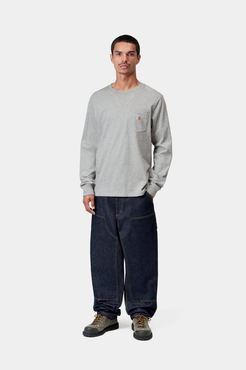 Carhartt L/S Pocket T-Shirt - Graues Heidekraut