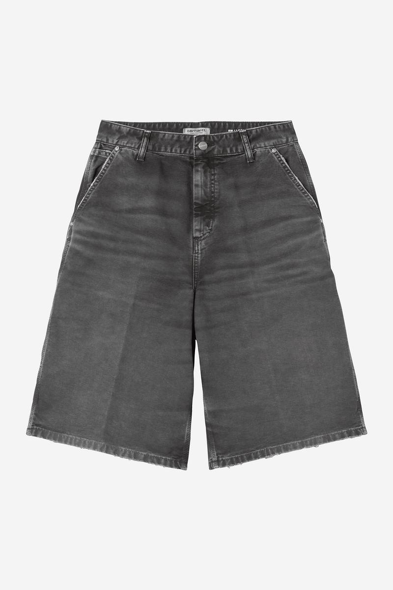 Carhartt Nixon Single Knee Short - Schwarz, Destroy-Waschung