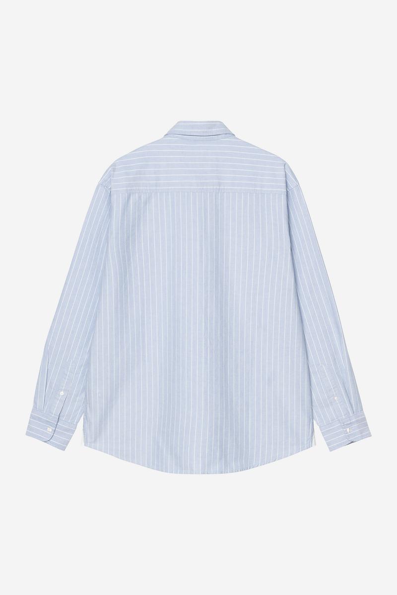 Carhartt L/S Cassel Shirt - Cassel Stripe, Bleichmittel / Weiß