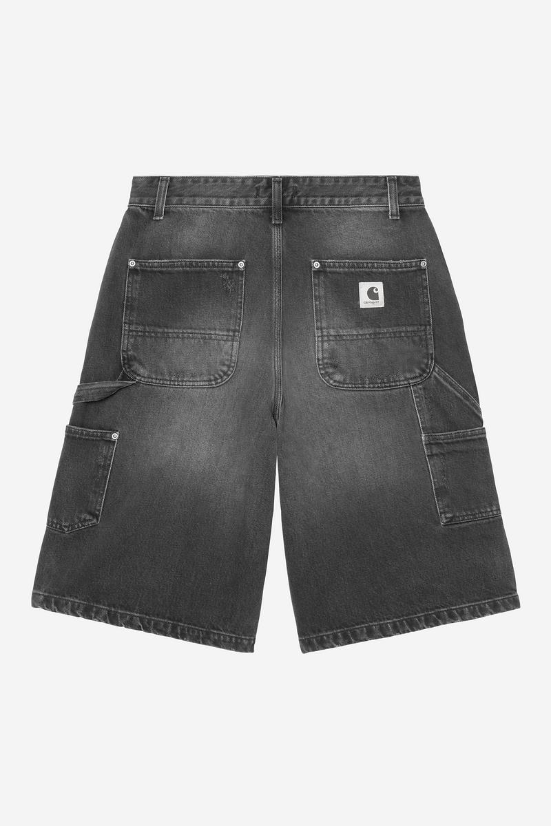 Carhartt Nixon Double Knee Short - Schwarz, Grind-Waschung