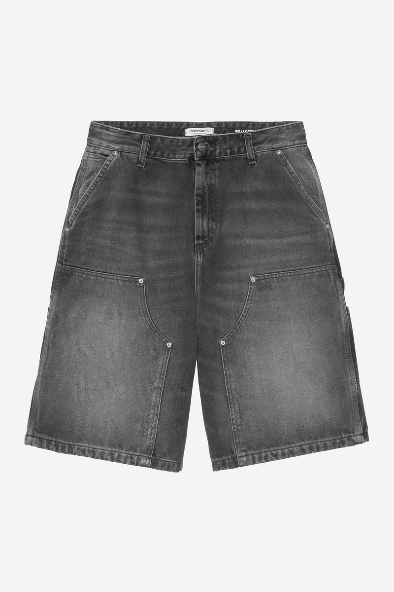 Carhartt Nixon Double Knee Short - Schwarz, Grind-Waschung