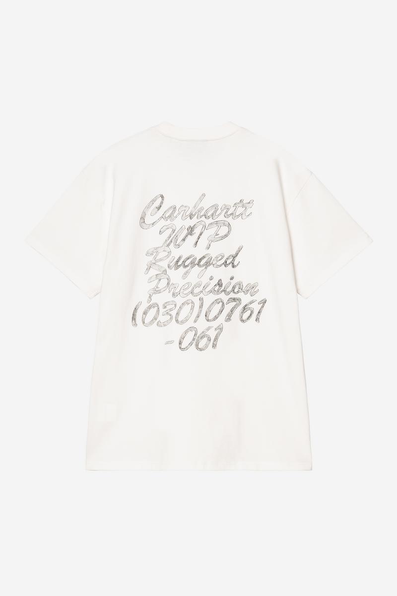 Carhartt S/S Hatching Script T-Shirt - Wachs, stückgefärbt