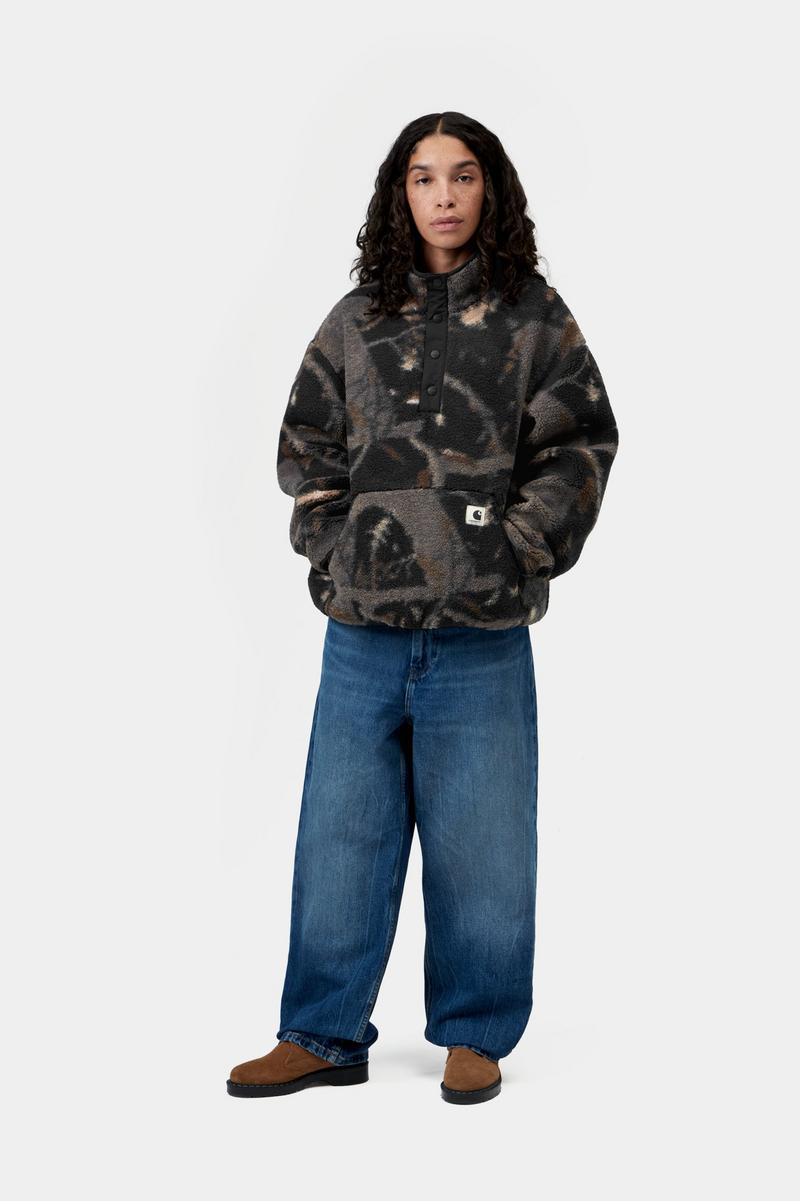 Carhartt Elliot High Neck Liner - Camo-Federbaum, Schwarz / Schwarz
