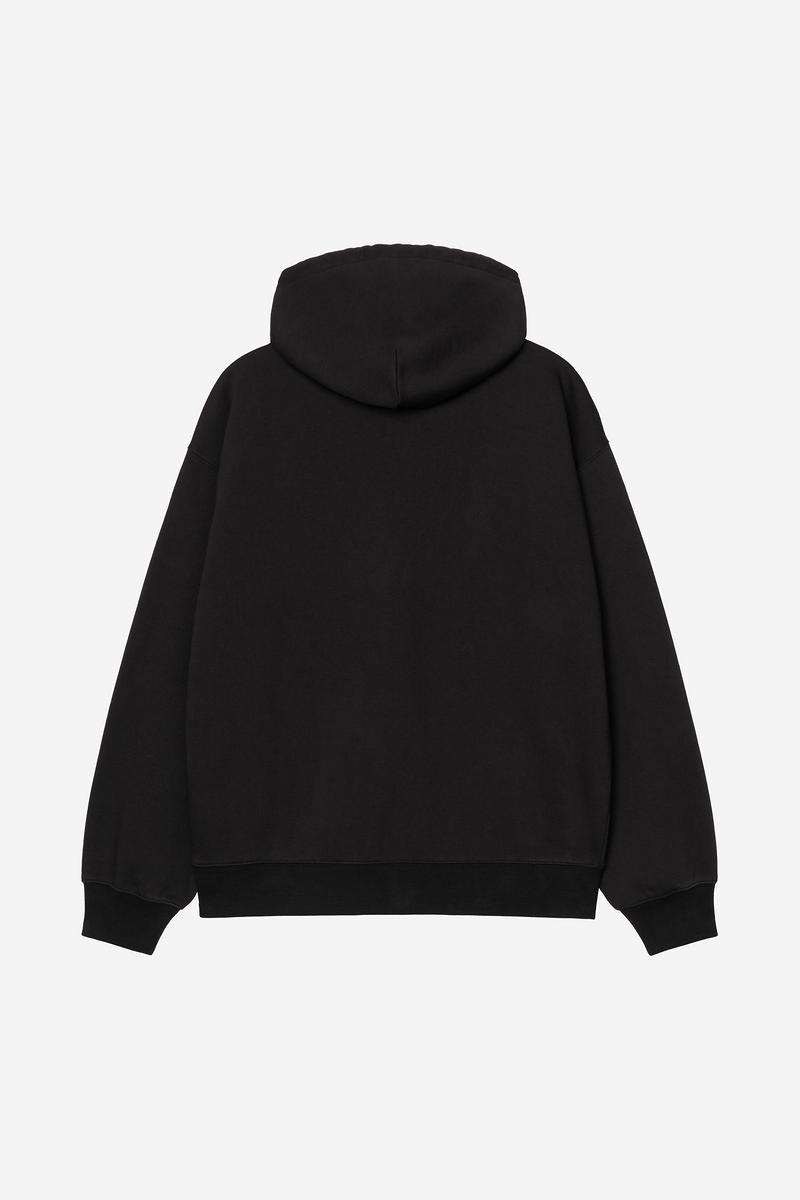 Carhartt Hooded WIP Sweat Jacket - Schwarz, Stonewashed