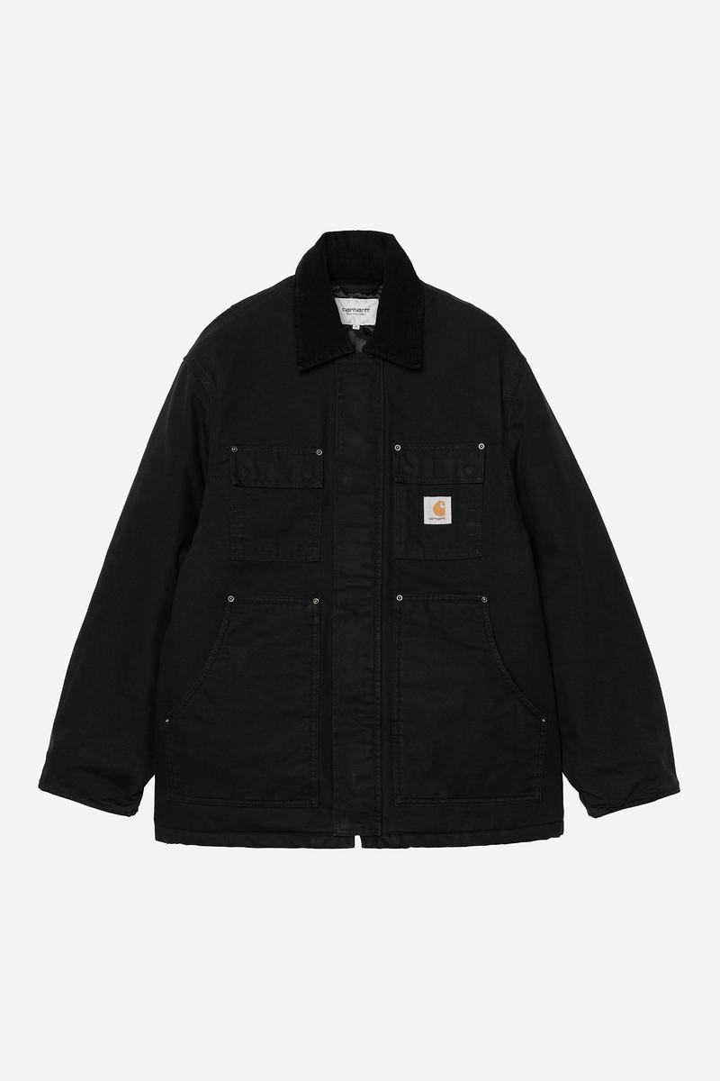 Carhartt Ambel Coat - Schwarz / Schwarz, Stonewashed