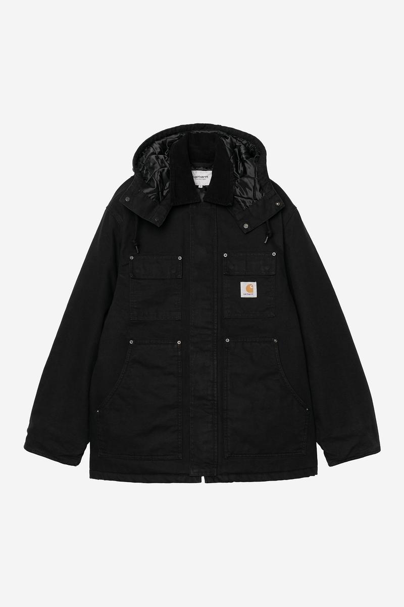 Carhartt Ambel Coat - Schwarz / Schwarz, Stonewashed