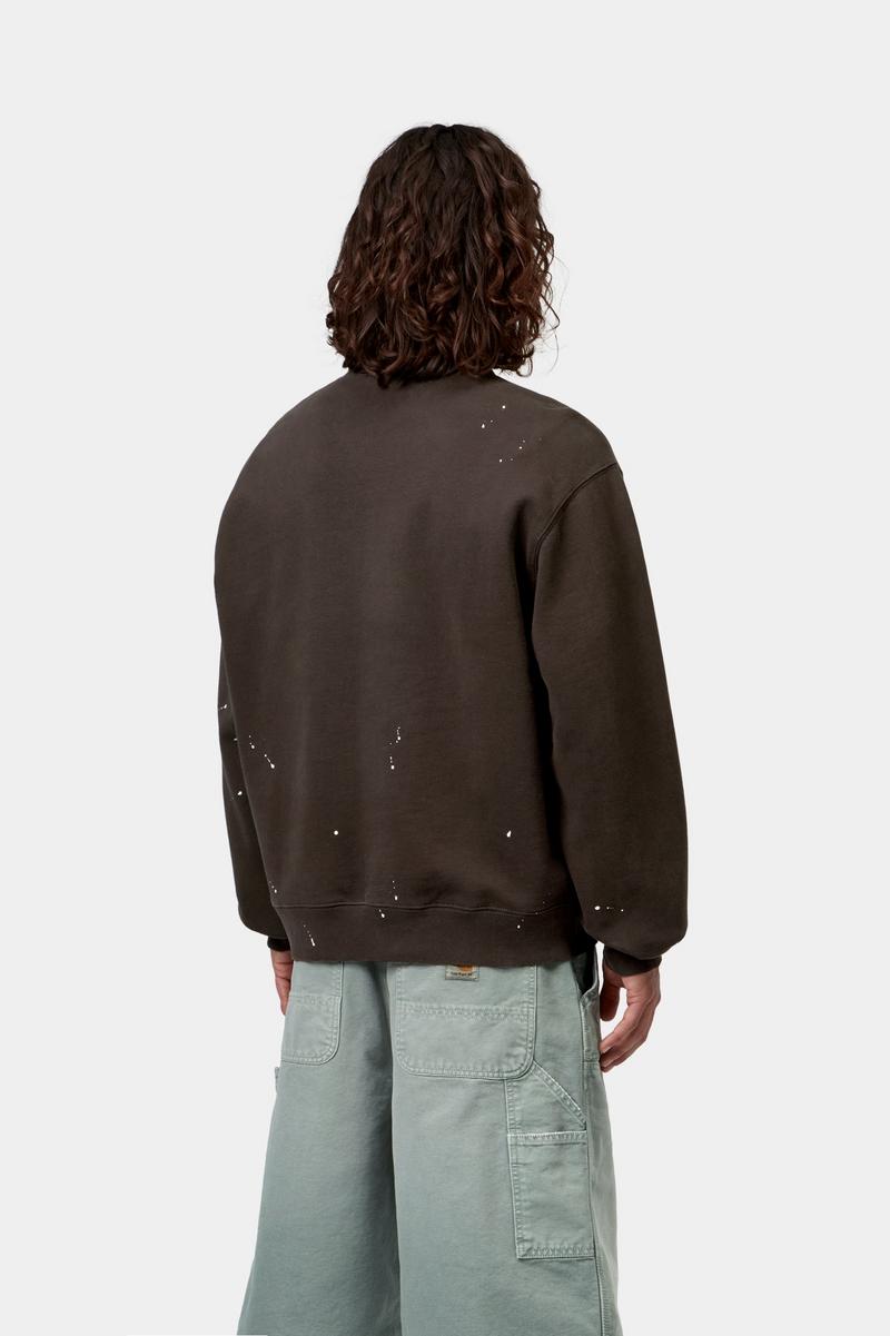 Carhartt Painter Sweatshirt - Tabak, Zerstörerische Wäsche, Spritzer