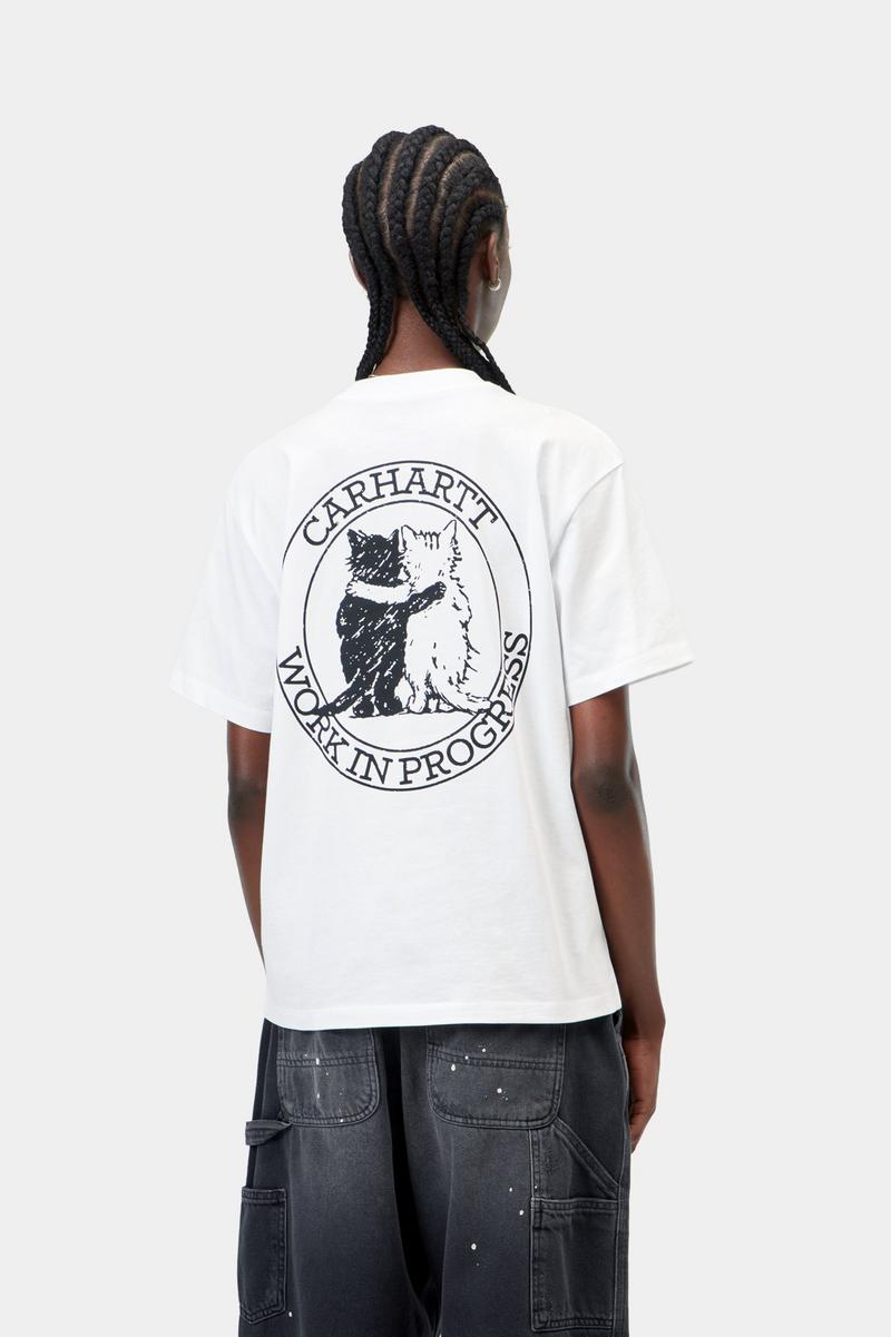 Carhartt S/S Hugging Cats T-Shirt - Weiß
